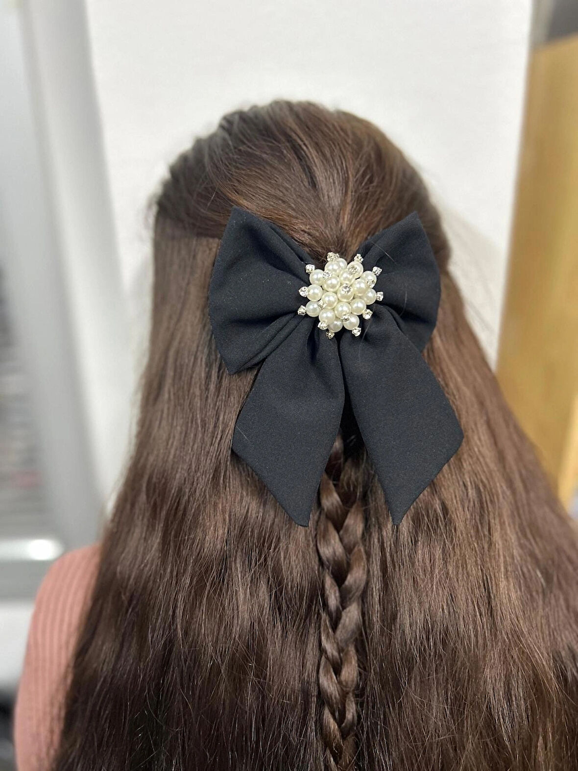 MelKady 525 - Şık Broşlu Lüx Fiyonk Otomatik Toka