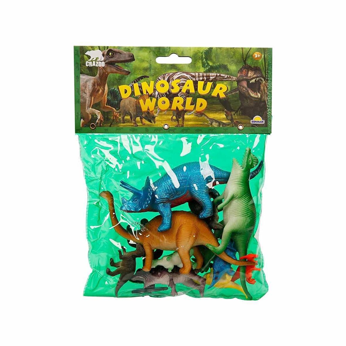 FABBATOYS Dinozorların Dünyası Poşetli Hayvan Oyun Seti Orta Boy
