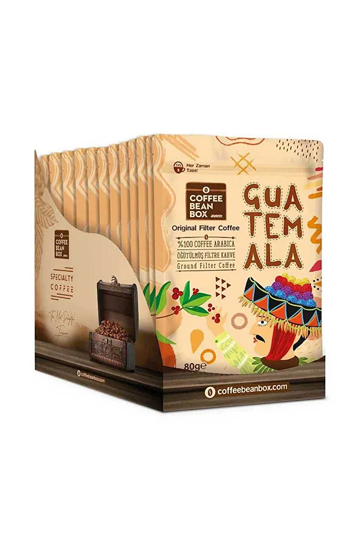 Guatemala Filtre Kahve 10 x 80 gr Ekonomik Paket