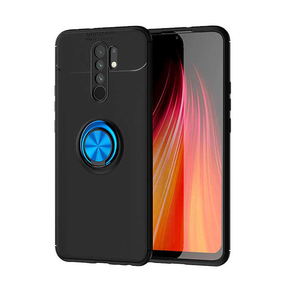Xiaomi Redmi 9 Kılıf Yüzüklü Magnetli Ravel Case