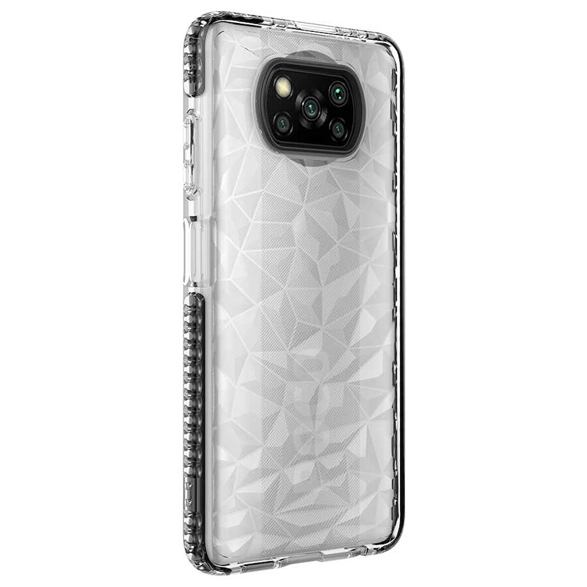 Xiaomi Poco X3 Kılıf Bumper Şeffaf Buzlu Kapak