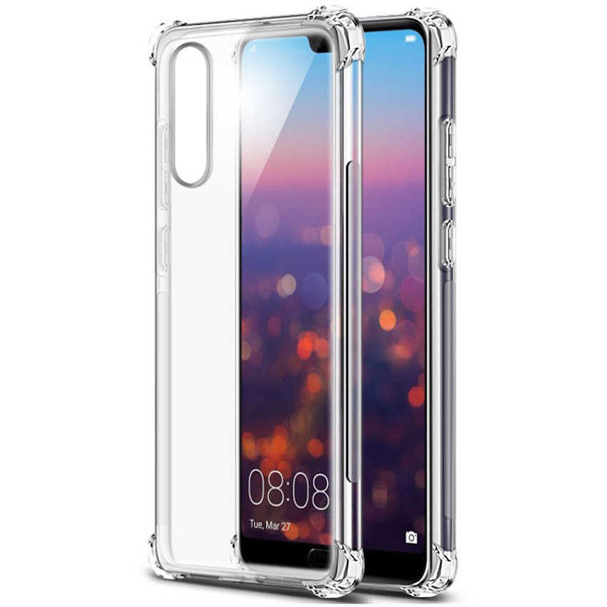 Huawei P20 Pro Kılıf Şeffaf Nitro Anti Shock Kapak