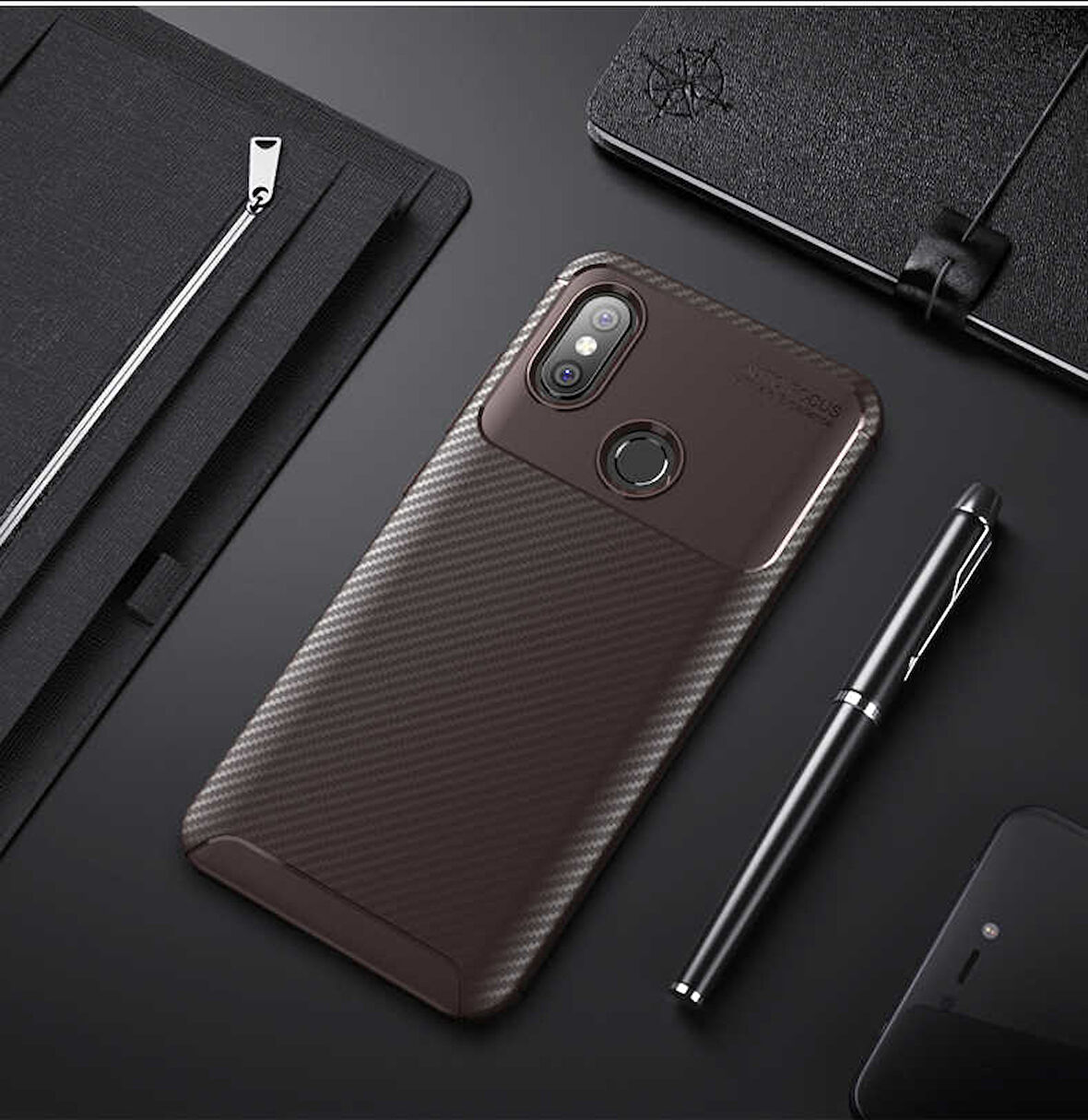 Xiaomi Redmi Note 6 Pro Kılıf Karbon Silikon Case