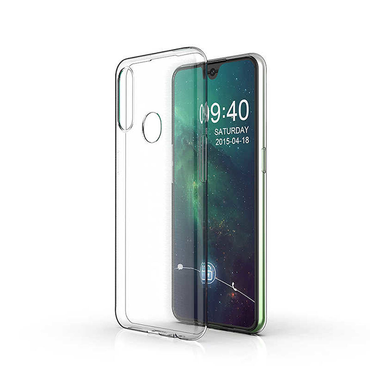 Oppo A31 Kılıf Şeffaf Silikon Hibrit Case