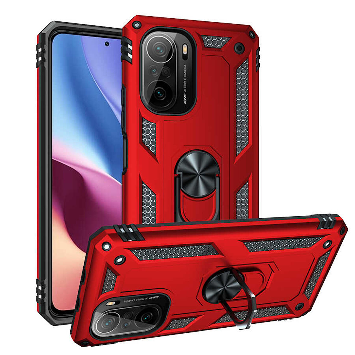 Xiaomi Mi 11İ Kılıf Yüzüklü Zırh Tank Vega
