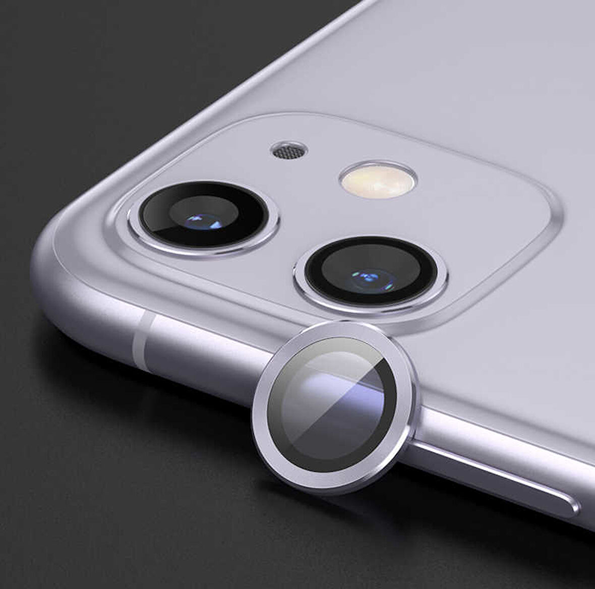 Apple iPhone 11 Pro Kamera Lens Koruyucu Çerçeveli Koruyucu CL-02