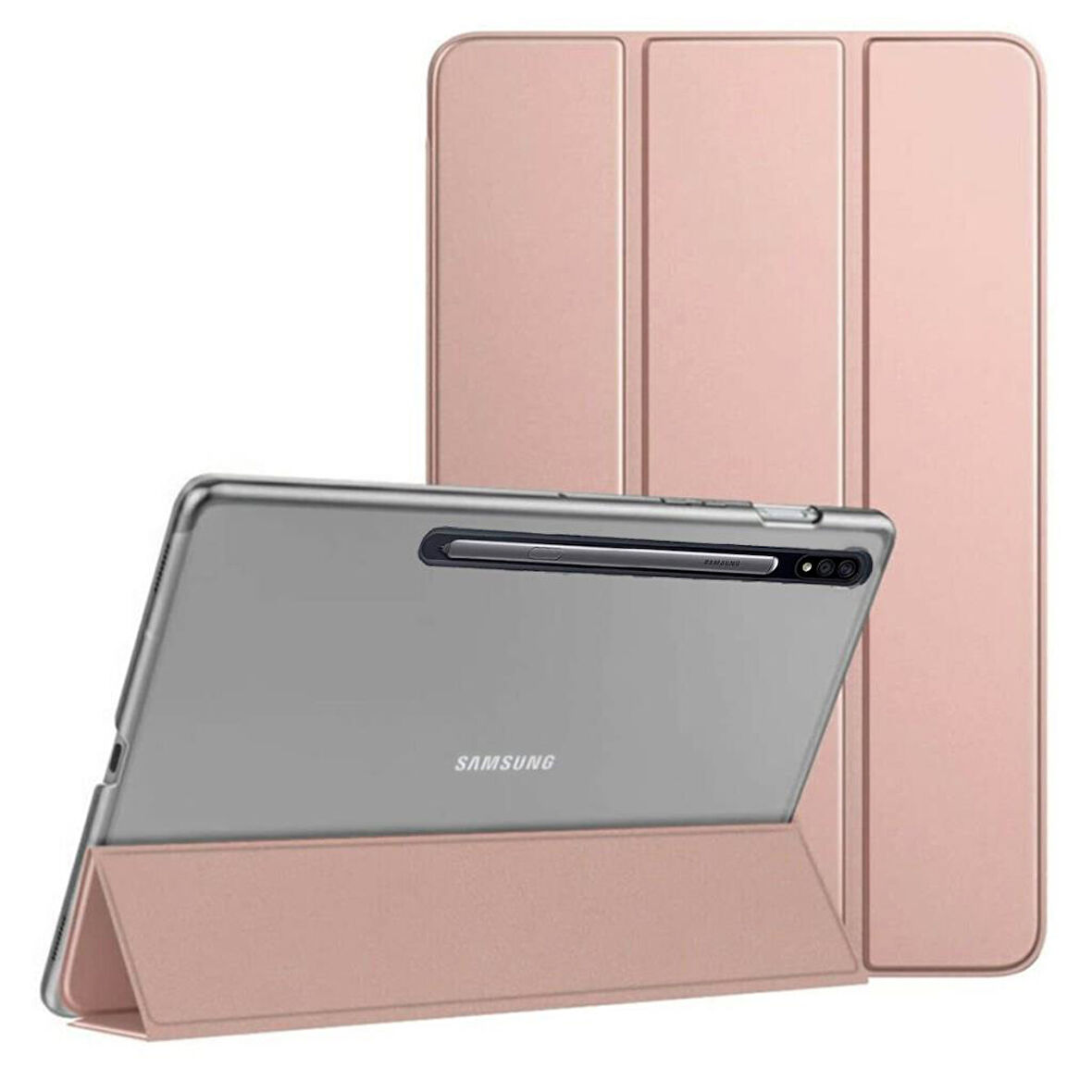 Samsung Galaxy Tab S7 FE LTE T730 T735 T737 Kılıf PU Deri Smart Standlı Case