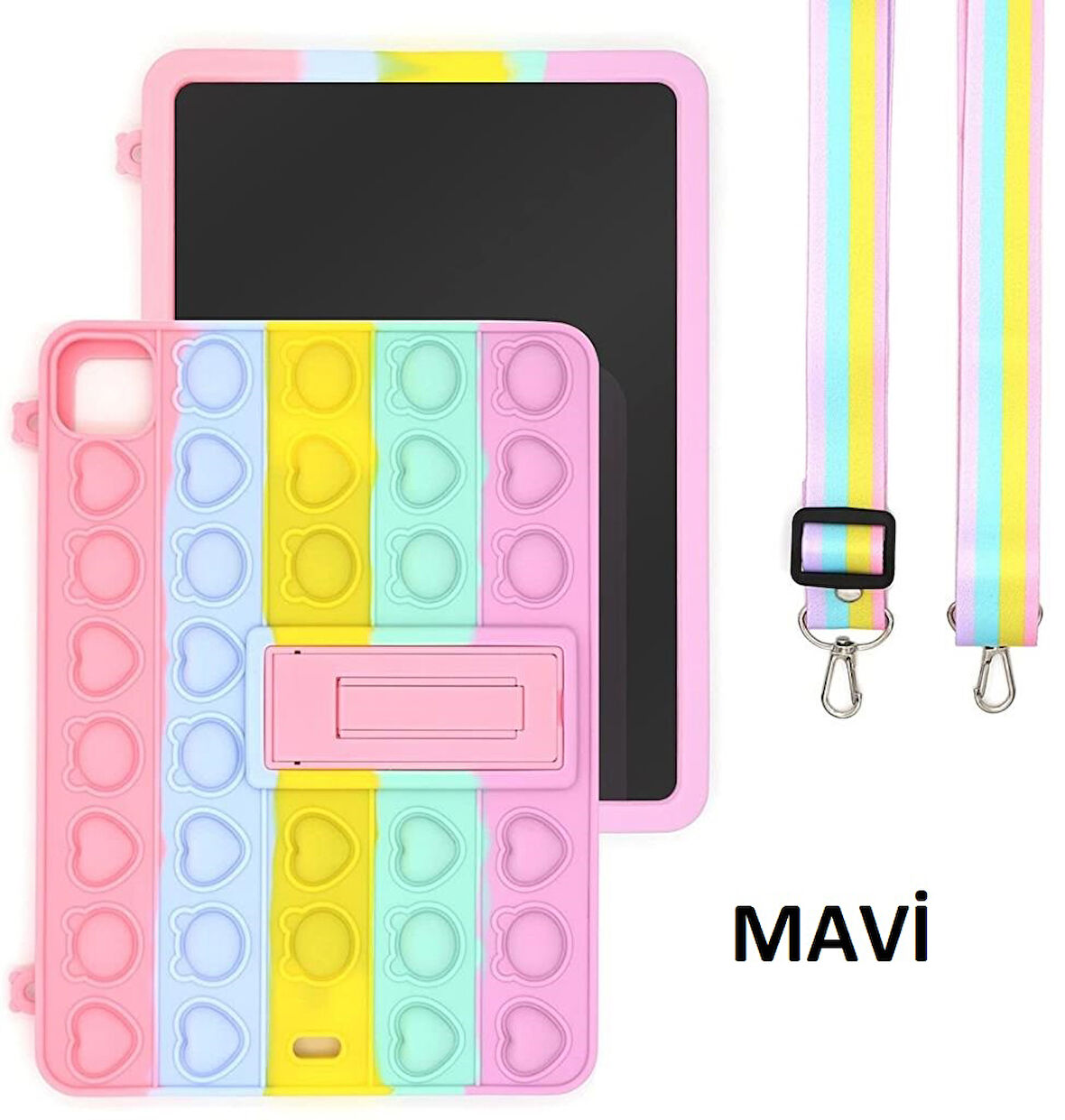 Apple iPad Pro 11 2. Nesil 2020 Kılıf Cute Dolls Standlı Eğlenceli 3D Karekterli Çocuk Kılıfı A2228 A2068 A2230 A2231