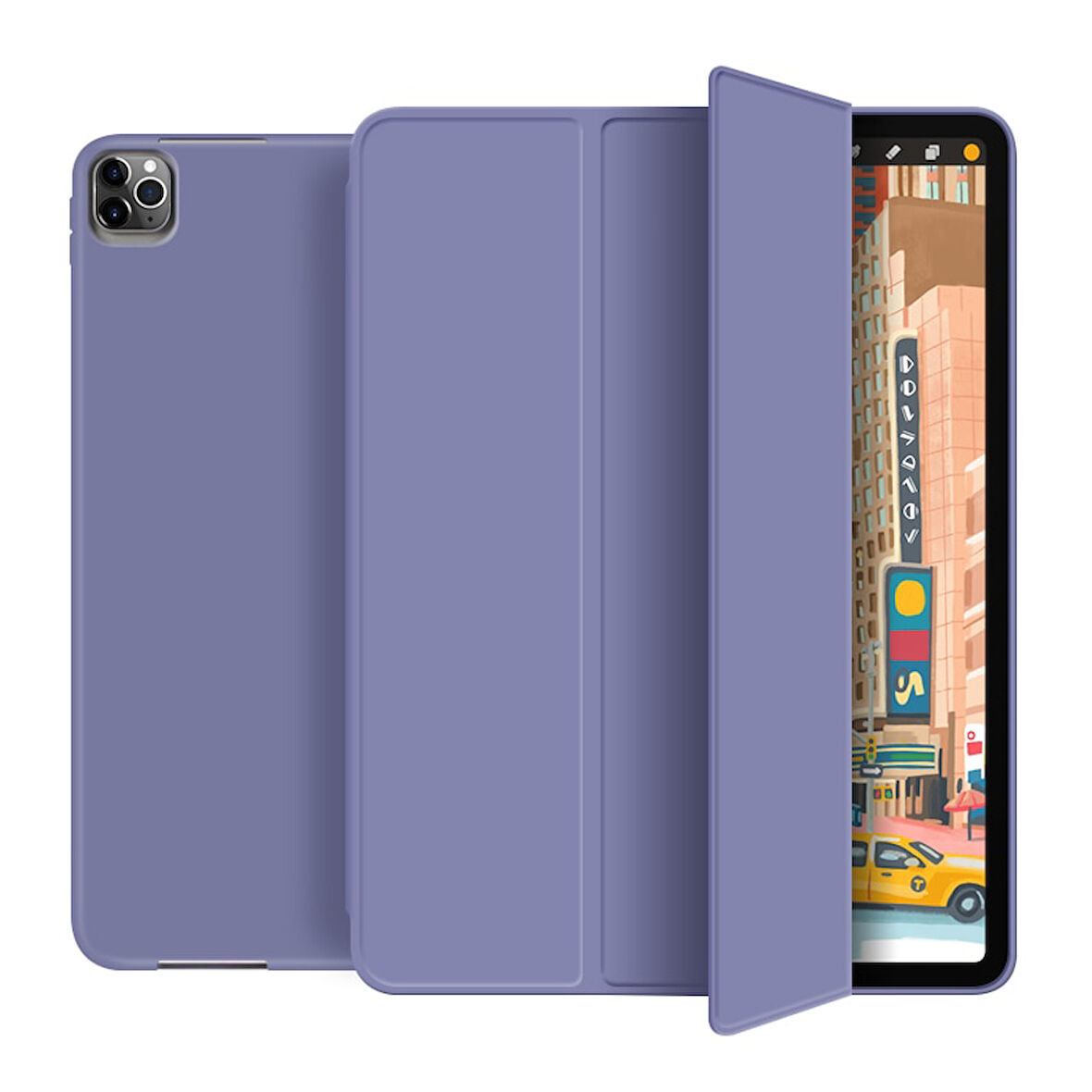 Apple iPad Pro 11 3. Nesil 2021 Kılıf Arkası Silikon Smart Case A2377 A2459 A2301 A2460