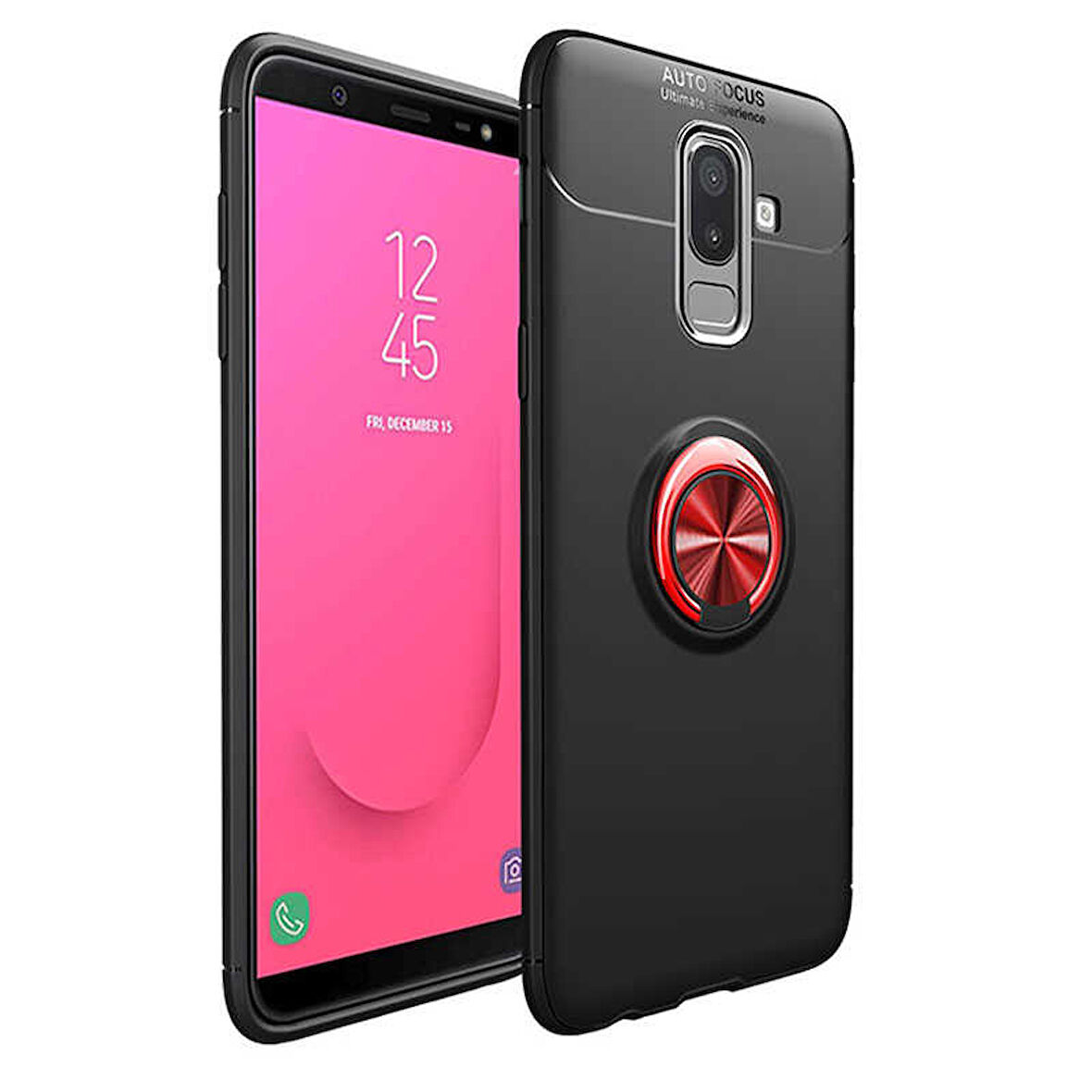 Samsung Galaxy J8 Kılıf Yüzüklü Magnetli Ravel Case
