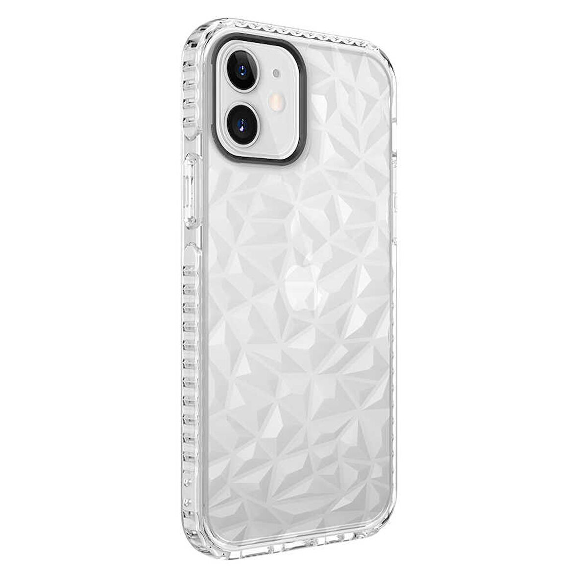 Apple iPhone 12 Kılıf Bumper Şeffaf Buzlu Kapak