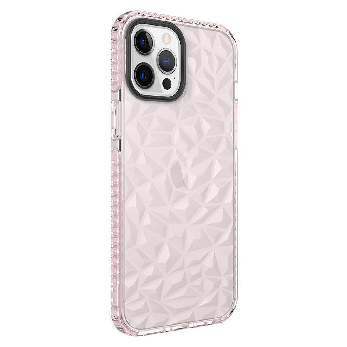 Apple iPhone 12 Pro Max Kılıf Bumper Şeffaf Buzlu Kapak