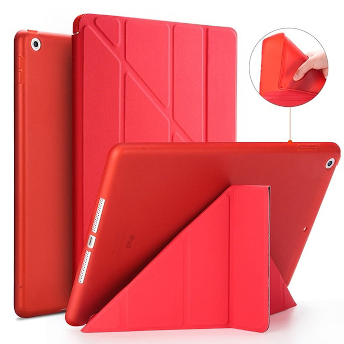 Apple iPad Mini 4 5 Kılıf Trifolding Arkası Silikon Smart A2133 A2124 A2125 A2126 A1538 A1550
