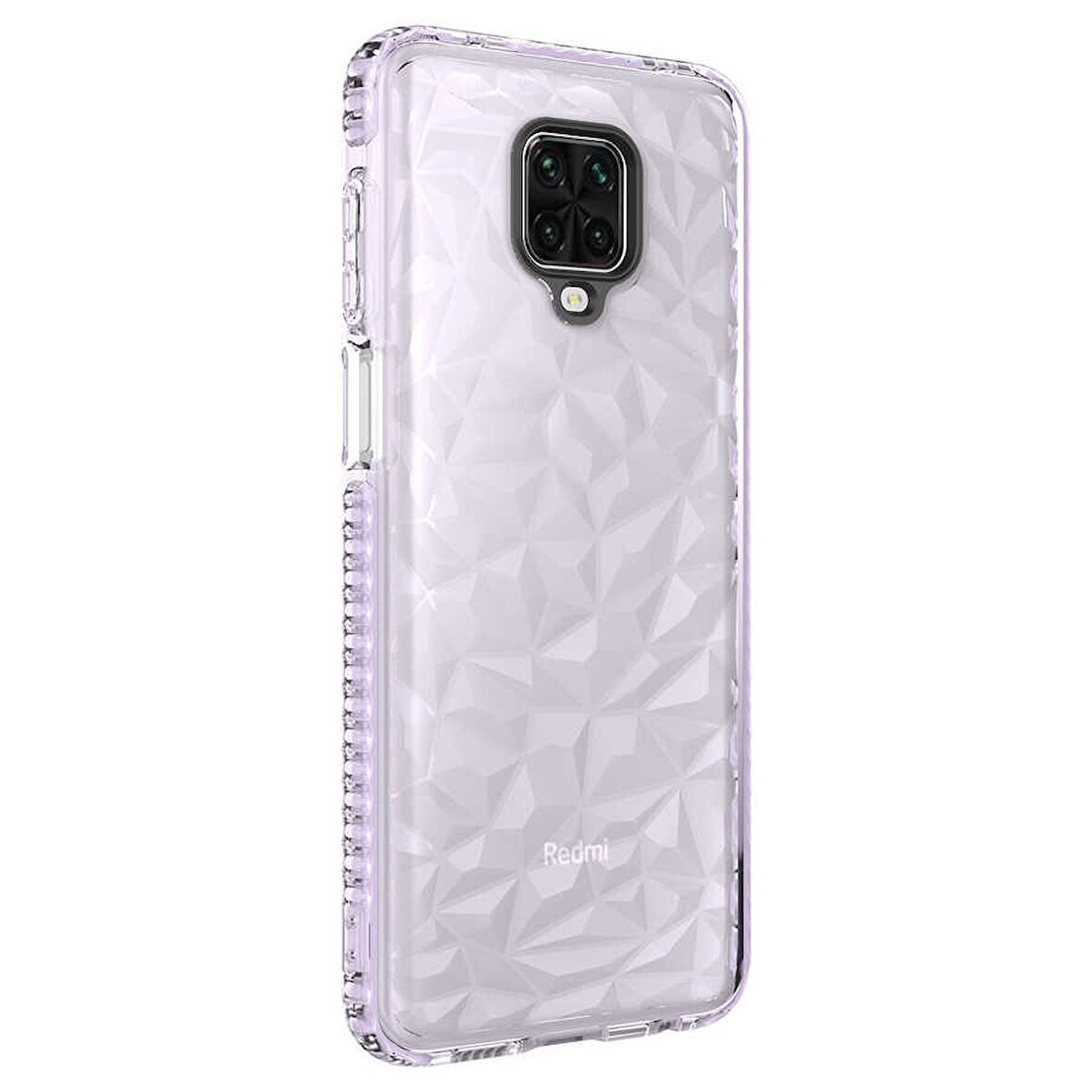 Xiaomi Redmi Note 9S Kılıf Bumper Şeffaf Buzlu Kapak