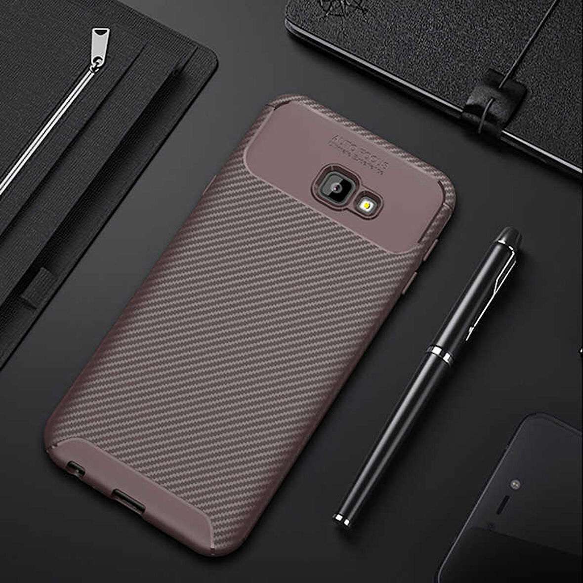 Samsung Galaxy J4 Plus Kılıf Karbon Silikon Case