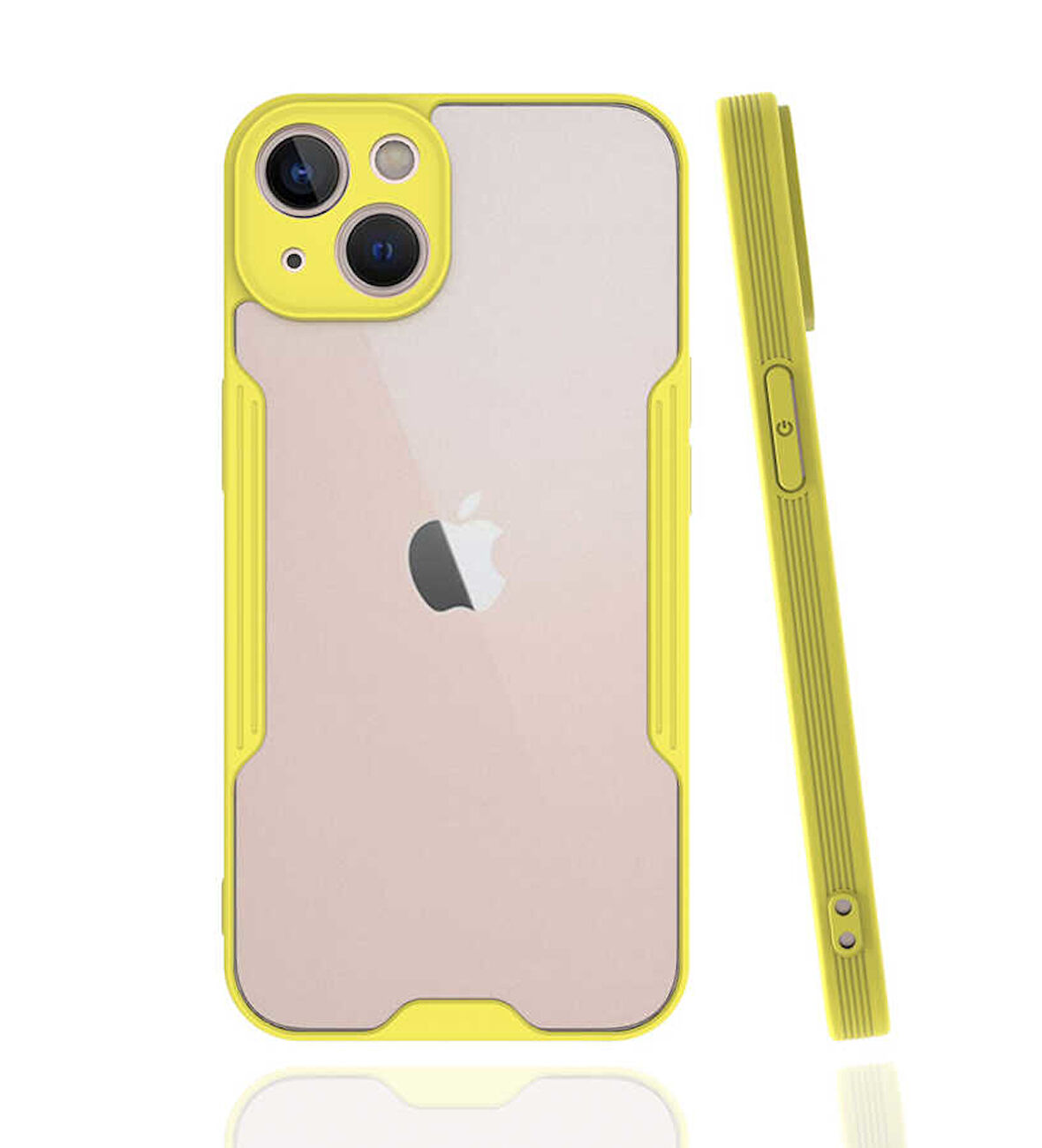 Apple iPhone 13 Kılıf Kenar Renkli Kamera Korumalı Mat Kapak