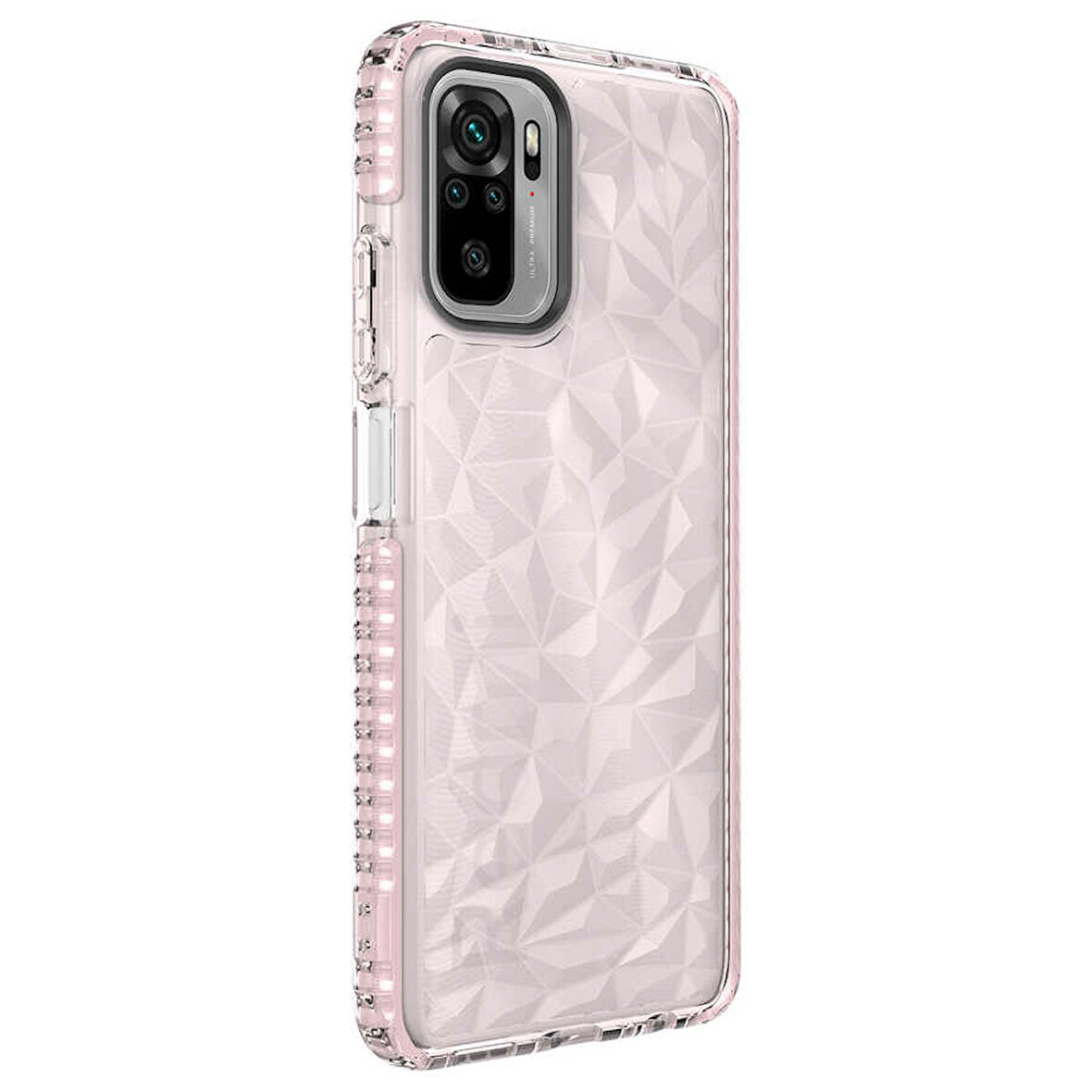 Xiaomi Redmi Note 10S Kılıf Bumper Şeffaf Buzlu Kapak
