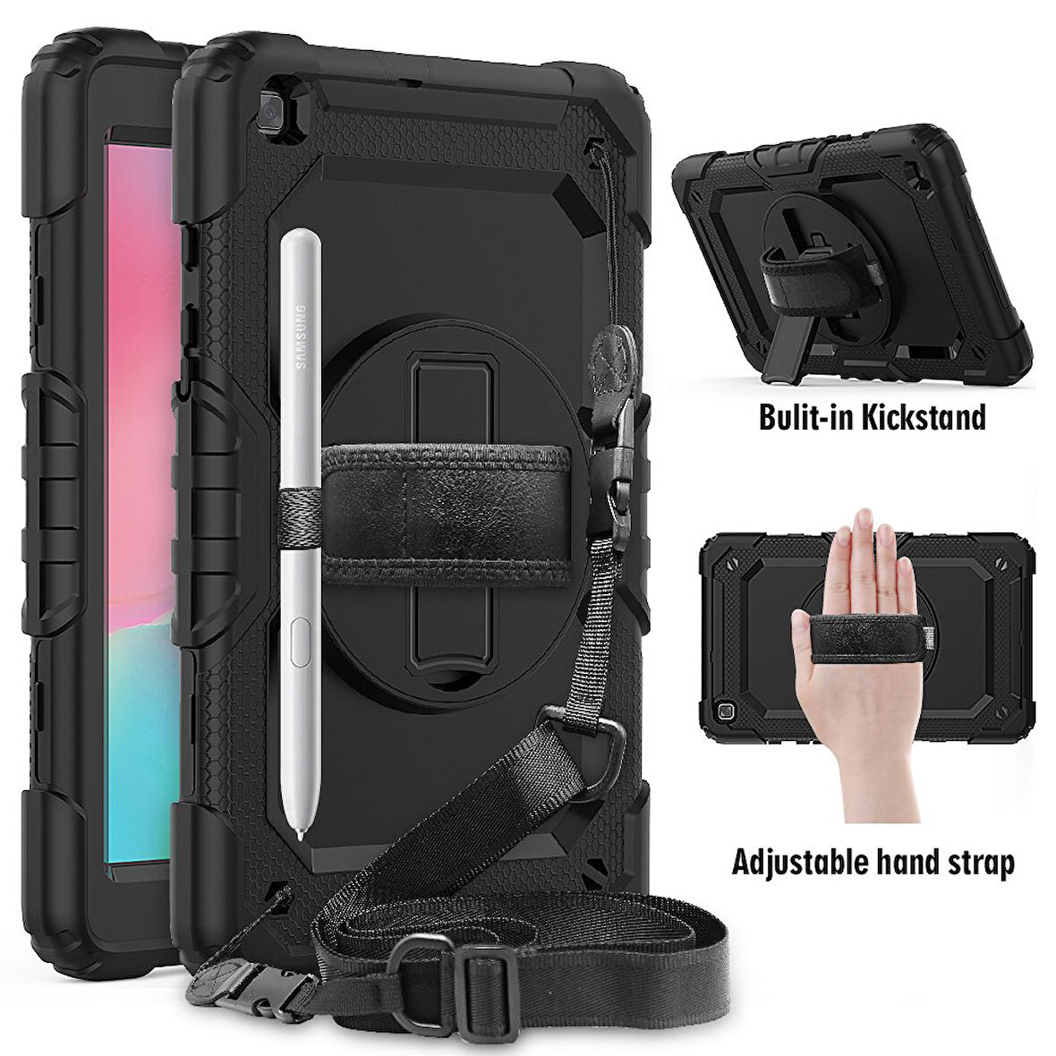 Samsung Galaxy Tab A 8.0 T290 T295 T297 Kılıf Defender Askılı Pars Case Fuji