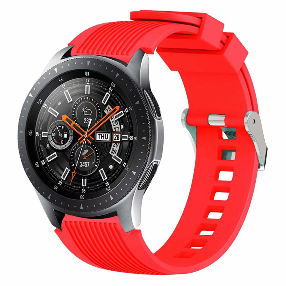 Huawei Watch 3 GT GT2 GT2e GT3 GT4 GT5 Pro 46mm Ultimate SE Elite Kordon Çizgili Silikon Kordon