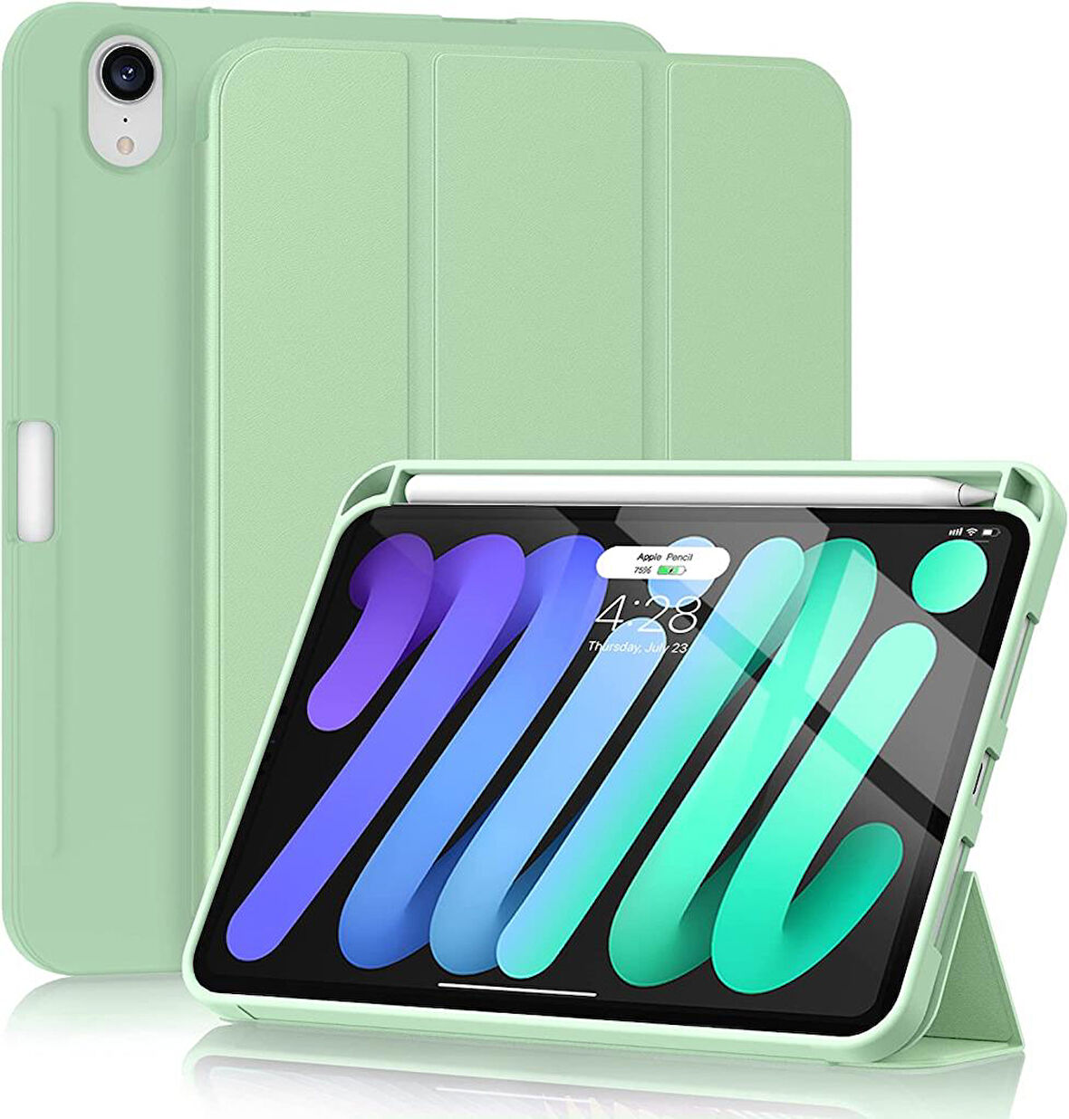 Apple iPad Mini 7 Mini 6 Kılıf Kalem Bölmeli Smart Case 2021-2024