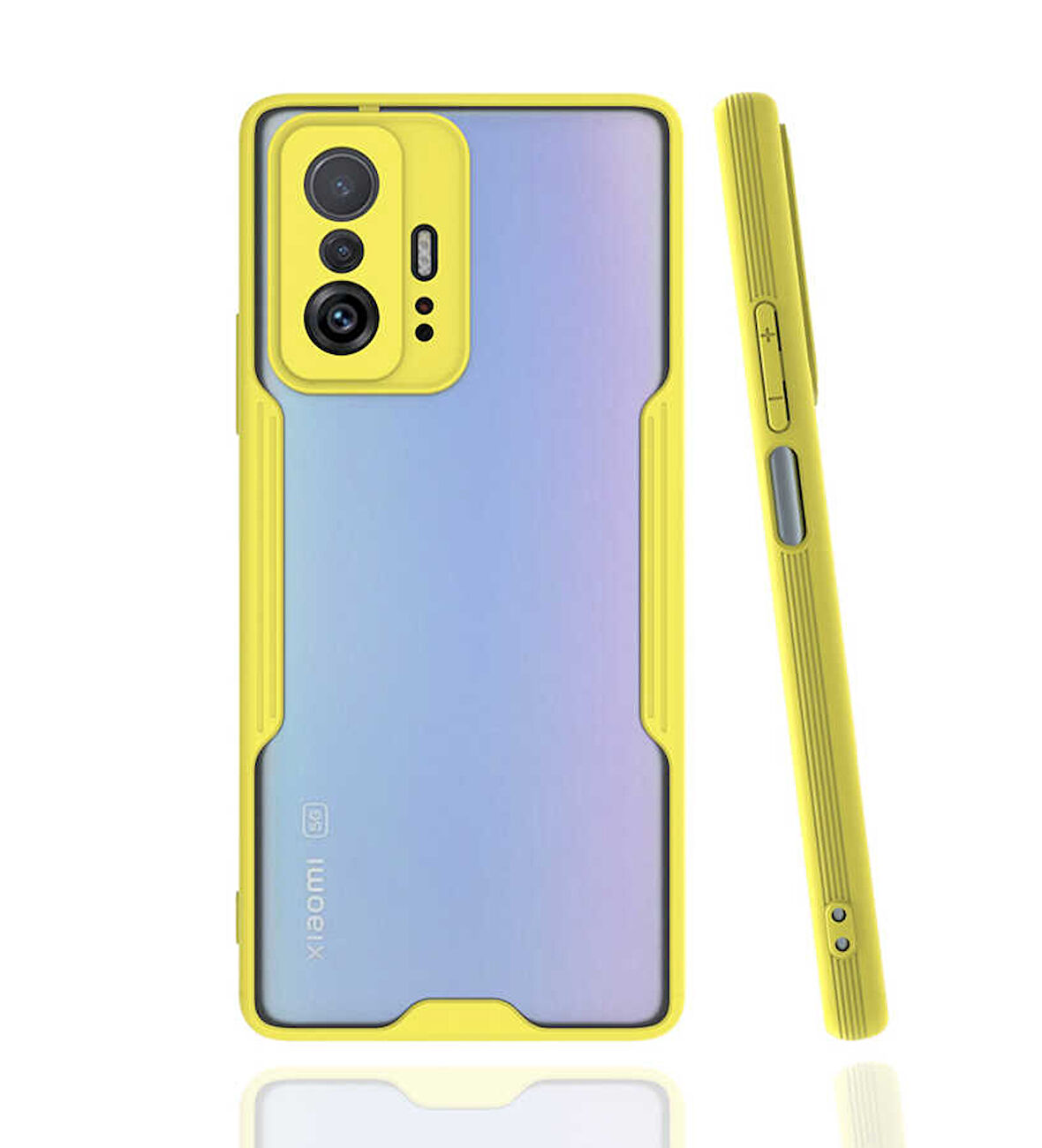 Xiaomi Mi 11T 5G Kılıf Kenar Renkli Kamera Korumalı Mat Kapak