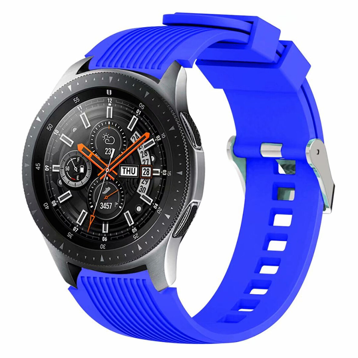 Samsung Galaxy Watch Gear S3 / 46mm / 3 45mm Kordon Çizgili Silikon Kordon