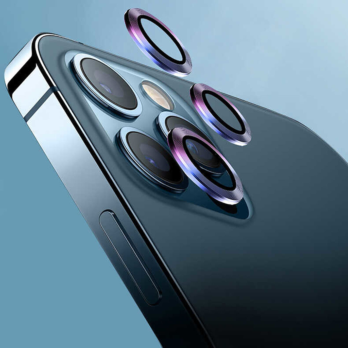Apple iPhone 13 Kamera Lens Koruyucu Çerçeveli Koruyucu CL-07