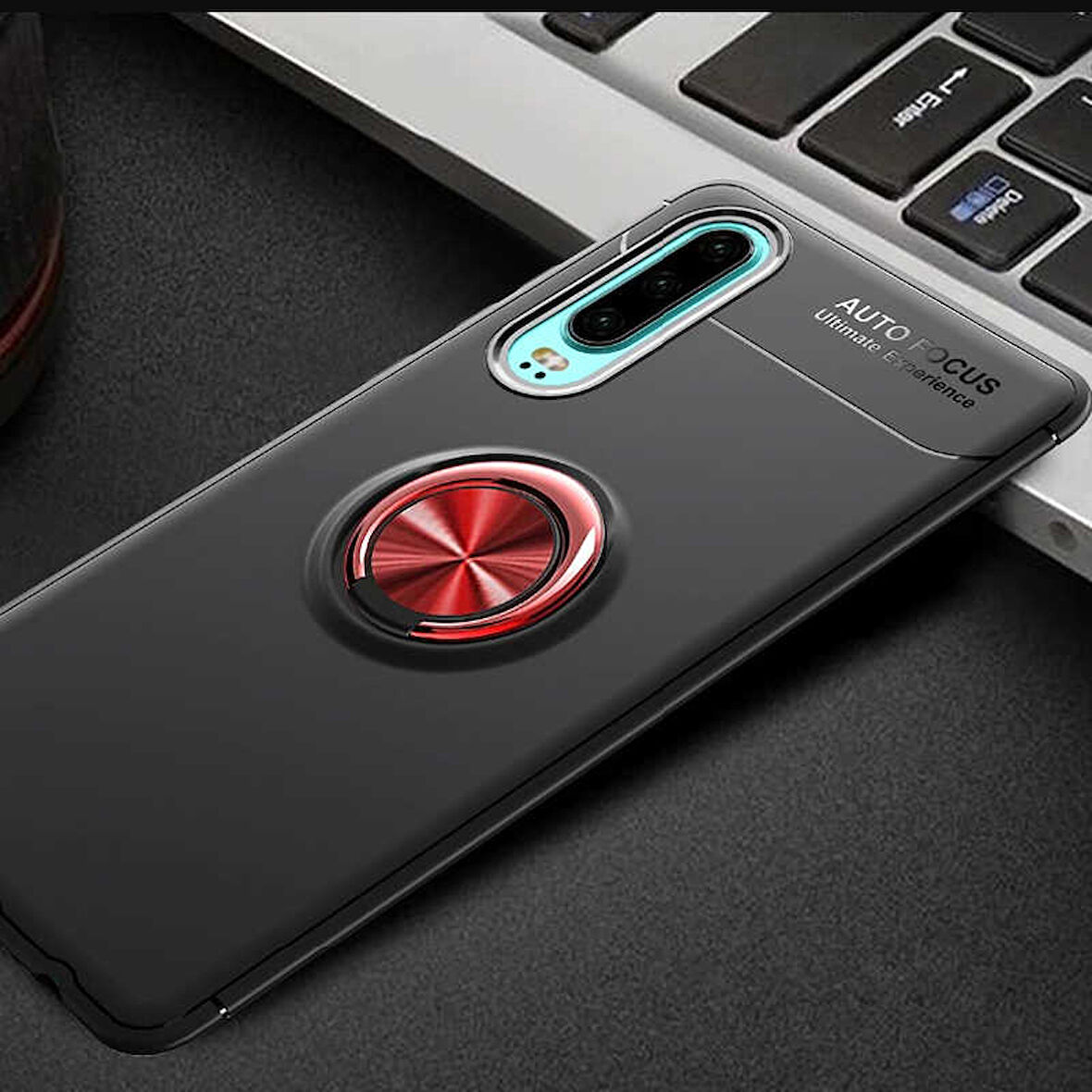 Huawei P30 Kılıf Yüzüklü Magnetli Ravel Case