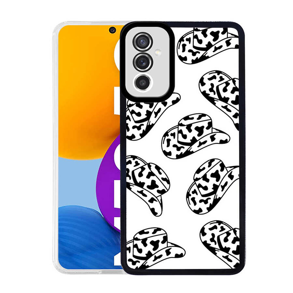 Samsung Galaxy M52 Kılıf Desenli Renkli Figürlü Kapak