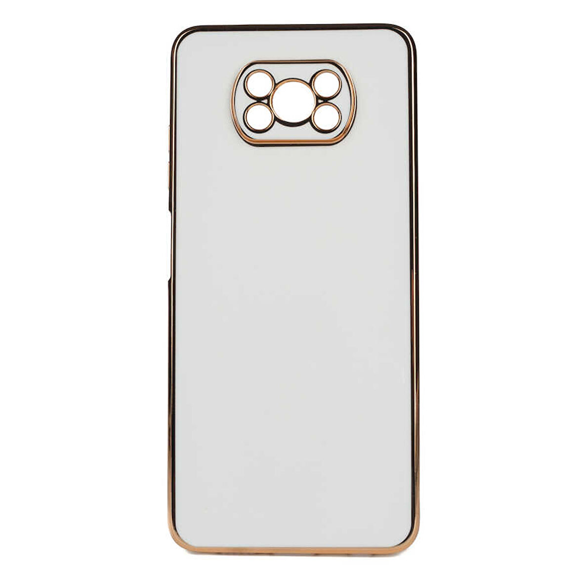 Xiaomi Poco X3 Kılıf Köşeli Altın Model Kapak