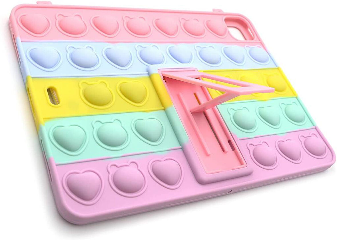 Apple iPad Air 5 10.9" 2022 M1 Kılıf Cute Dolls Standlı Eğlenceli 3D Karekterli Çocuk Kılıfı A2588 A2589 A2591