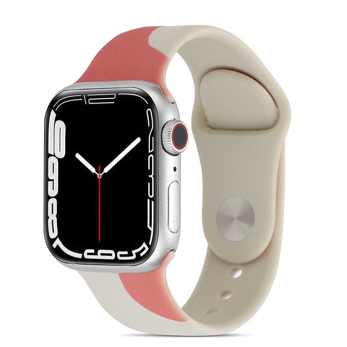 Apple Watch 7 8 45mm Kordon Karışık Renkli Silikon Kordon