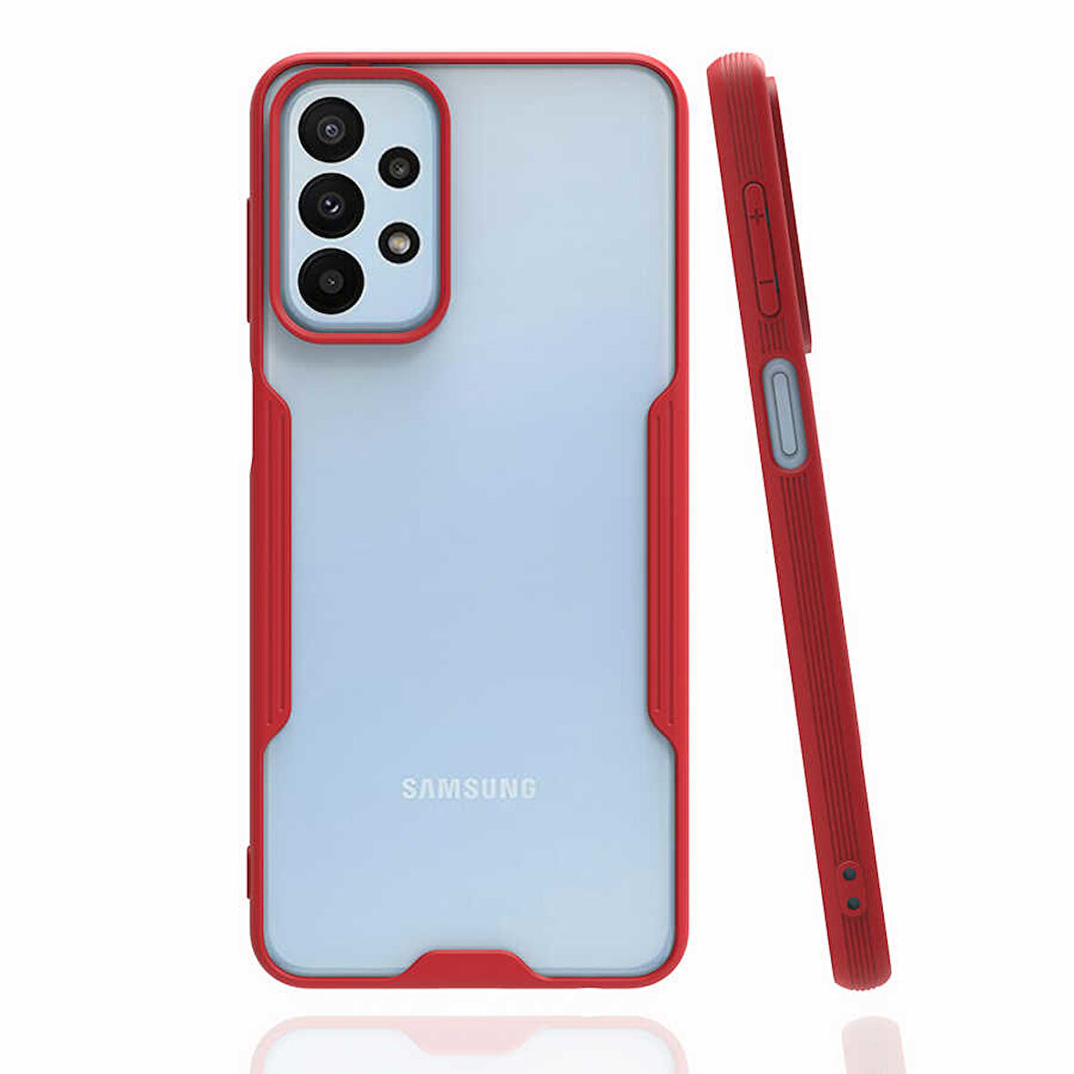 Samsung Galaxy A23 Kılıf Kenar Renkli Kamera Korumalı Mat Kapak