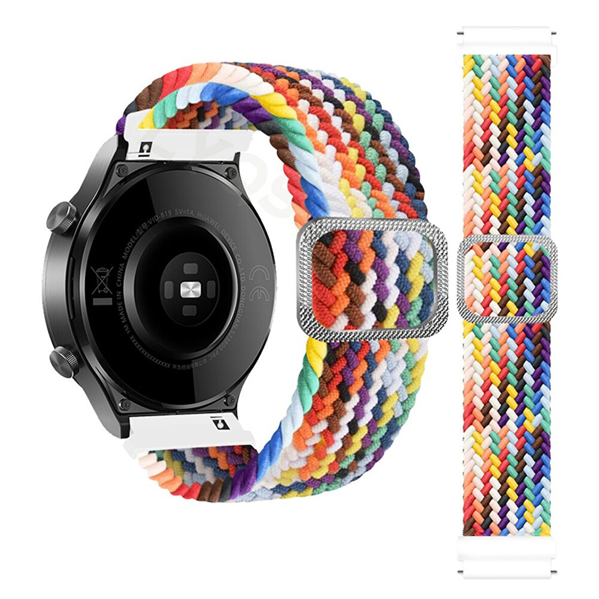 Huawei Watch 3 GT GT2 GT2e GT3 GT4 GT5 Pro 46mm Ultimate SE Elite Kordon Örgü Tokalı Kordon