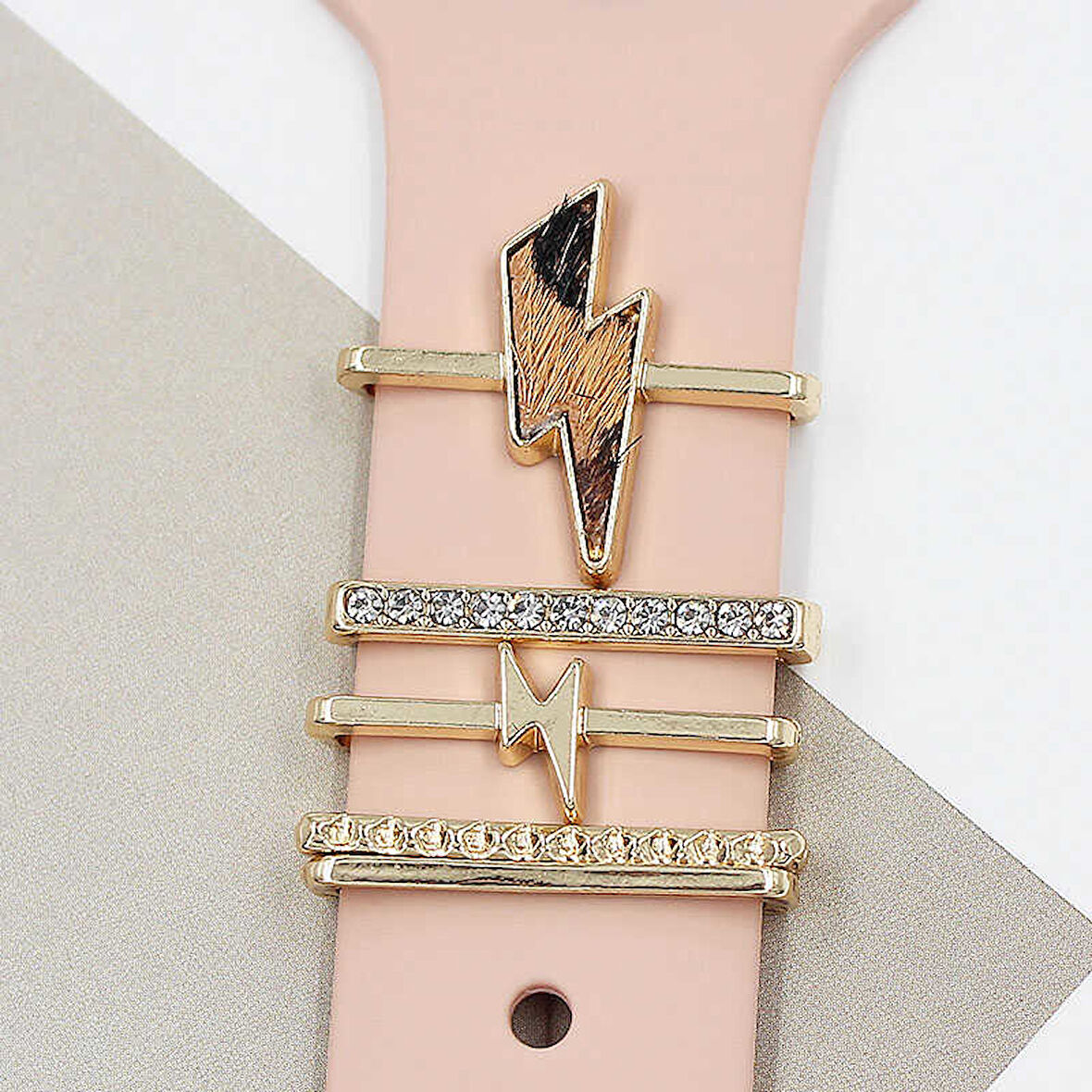 Apple Samsung Oppo Huawei Haylou Watch Kordon Aksesuarı Süsü Charm Seti Taşlı