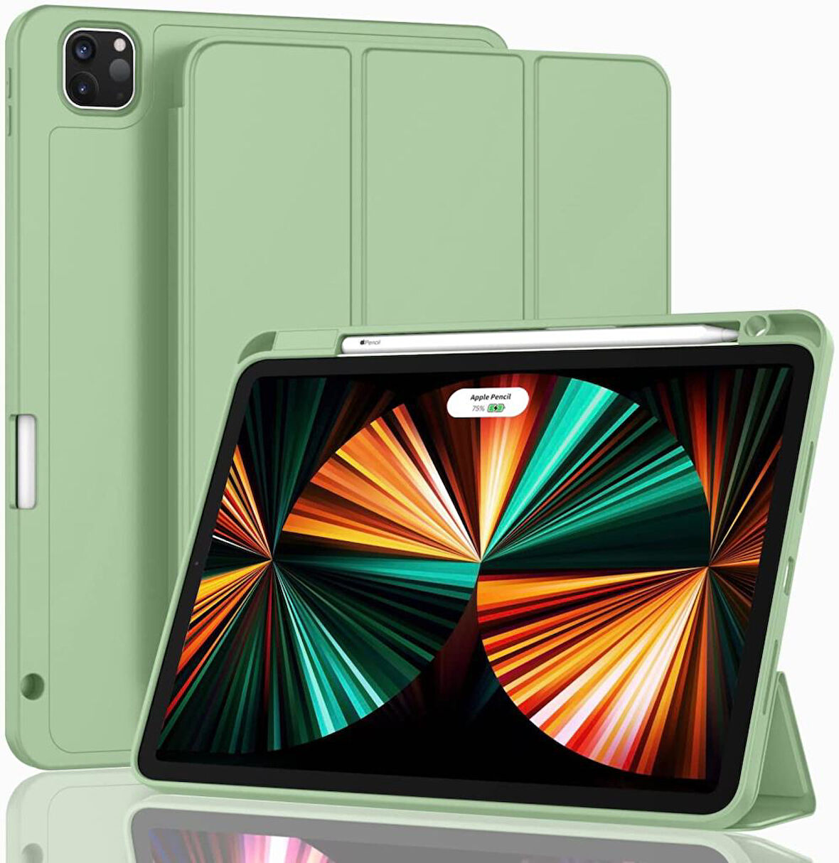Apple iPad Pro 12.9 4. Nesil ve 3. Nesil Kılıf Pen Charge Kalem Bölmeli 2018 - 2020