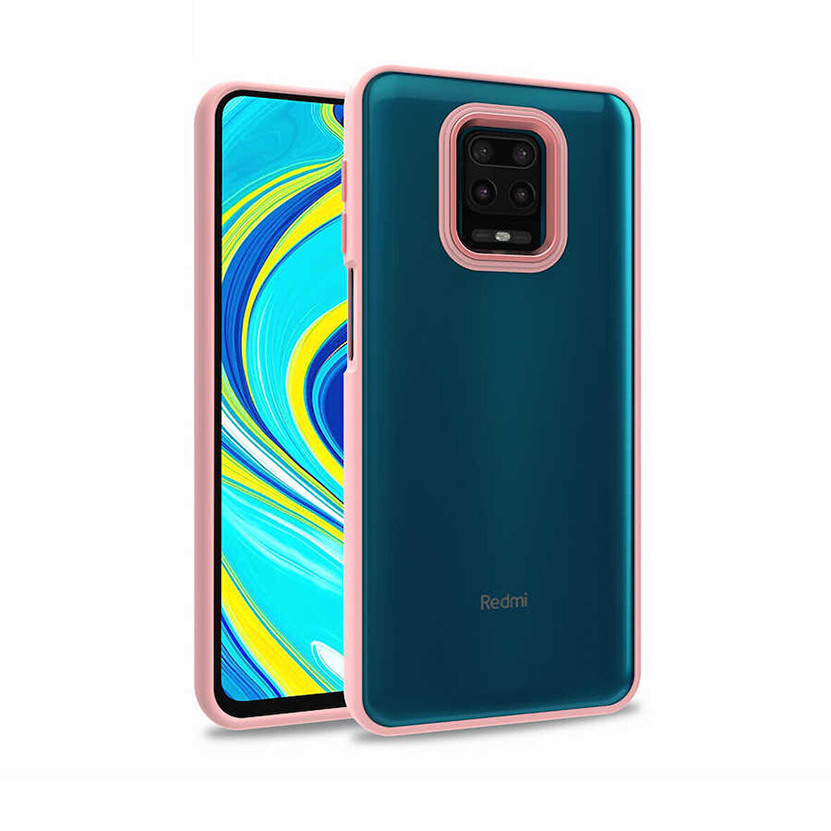 Xiaomi Redmi Note 9S Kılıf Kamera Nikelaj Kenar Renkli Kapak