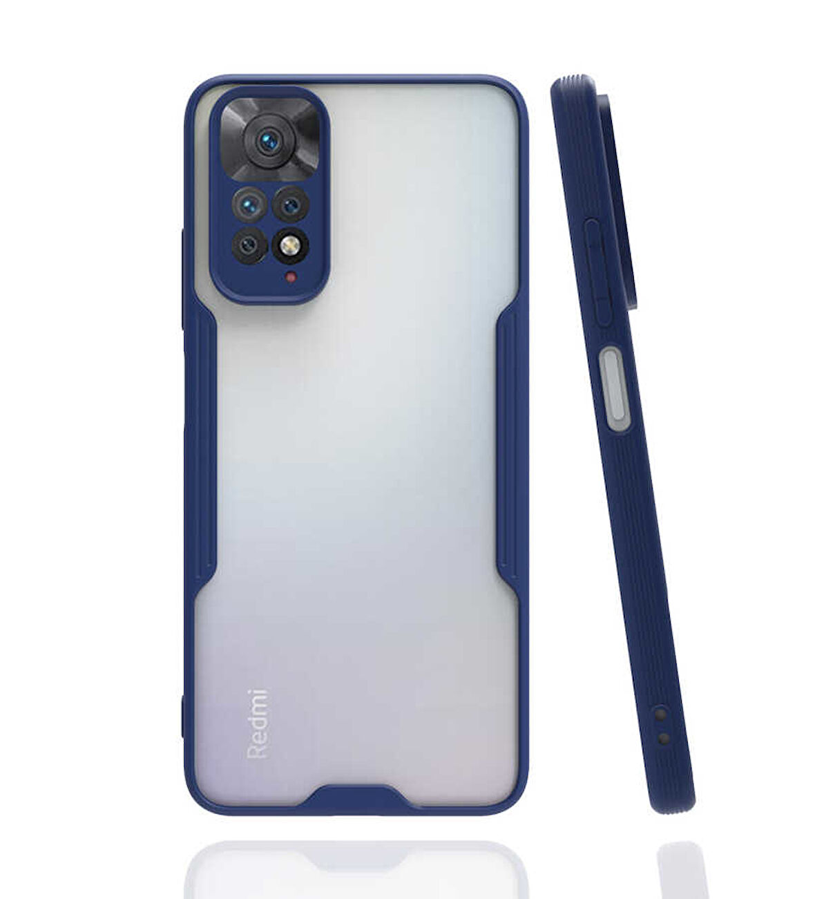 Xiaomi Redmi Note 11 Global Kılıf Kenar Renkli Kamera Korumalı Mat Kapak