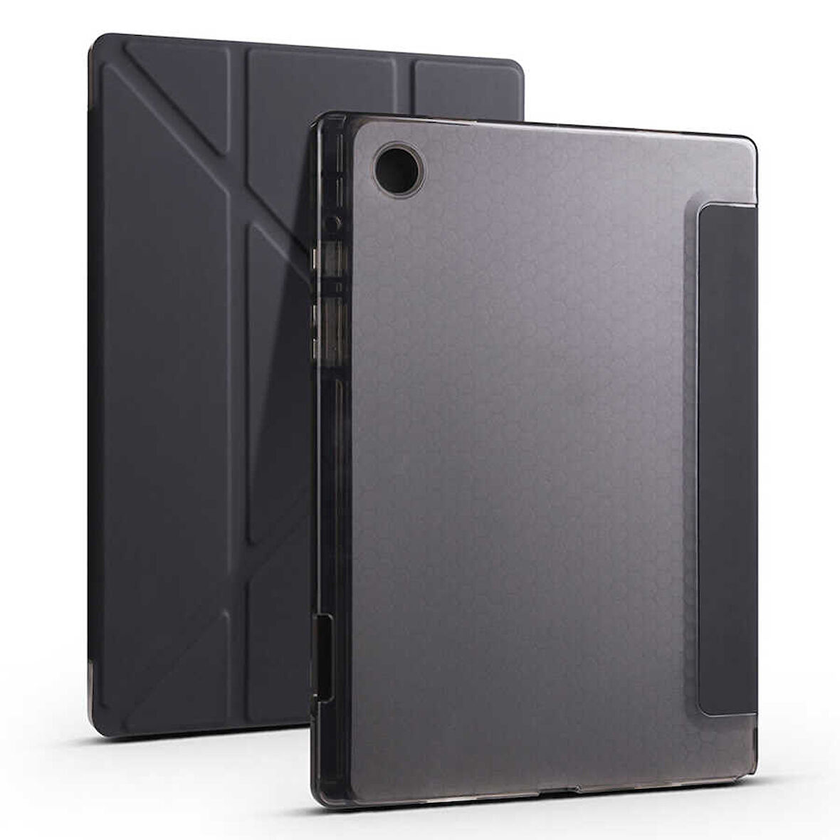 Samsung Galaxy Tab A8 10.5 SM-X200 X205 X207 Kılıf Kalem Bölmeli Trifolding Case