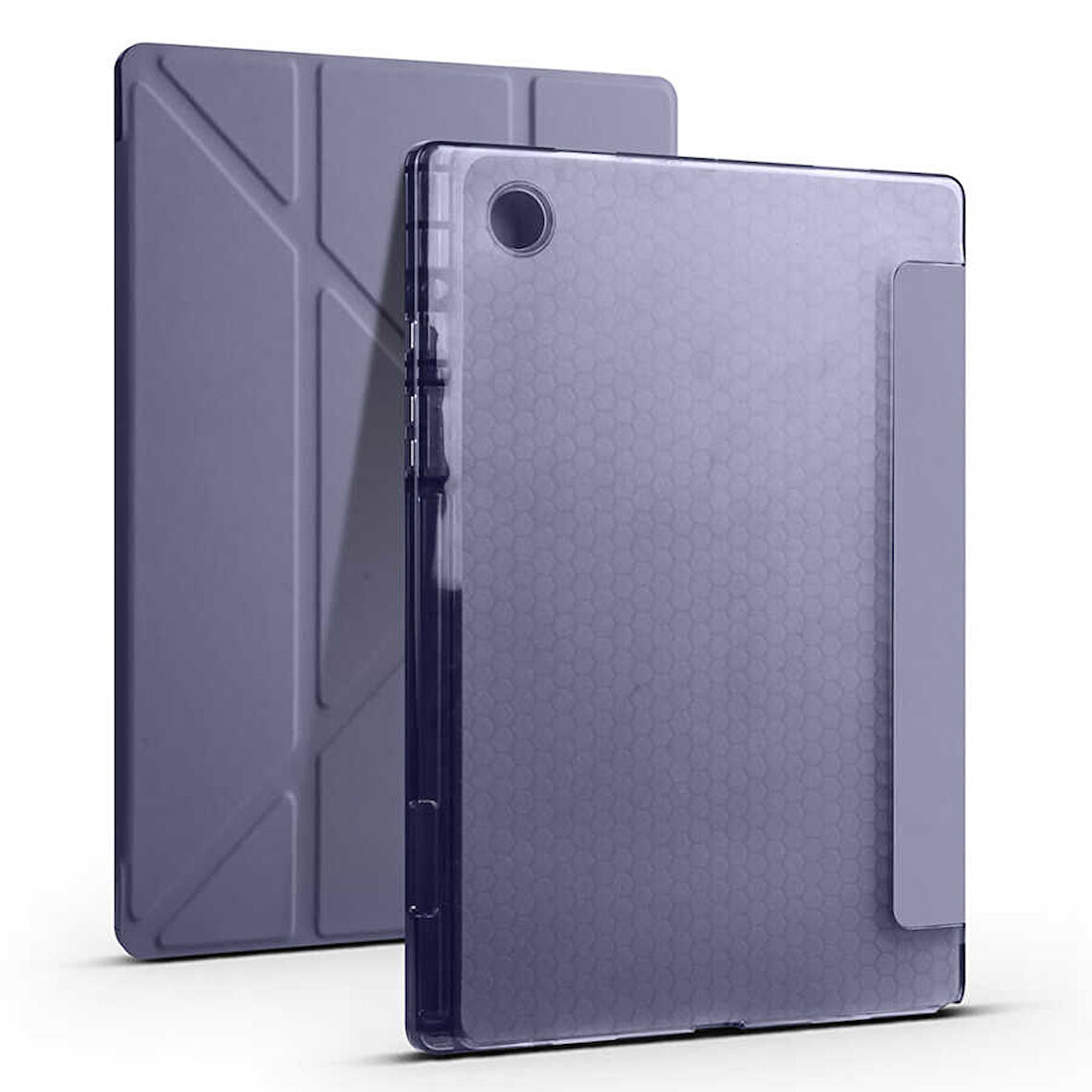 Samsung Galaxy Tab A8 10.5 SM-X200 X205 X207 Kılıf Kalem Bölmeli Trifolding Case