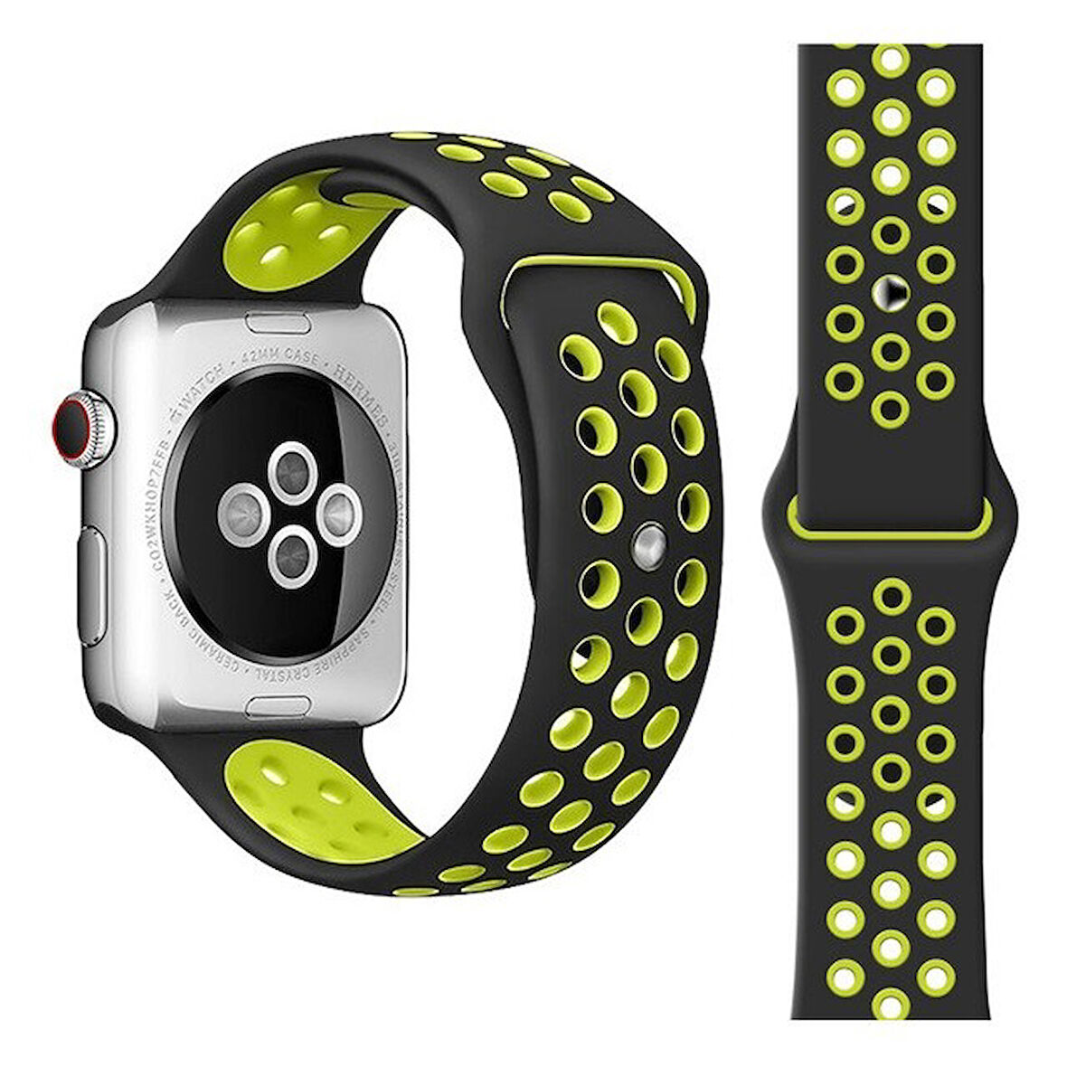 Apple Watch 42/44/45/46/49mm Kordon Delikli Spor Kordon 2/3/4/5/6/se/7/8/9/10/ultra