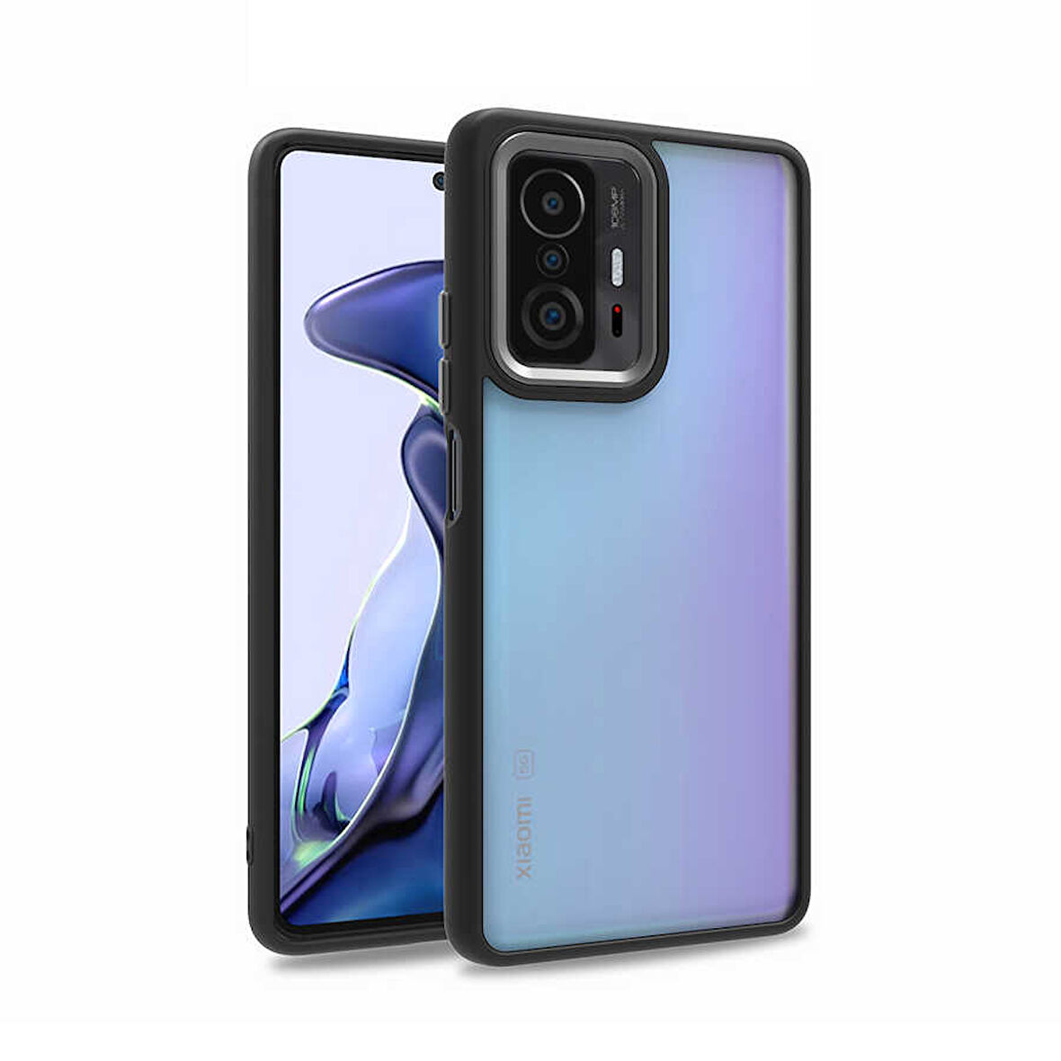 Xiaomi Mi 11T 5G Kılıf Kamera Nikelaj Kenar Renkli Kapak