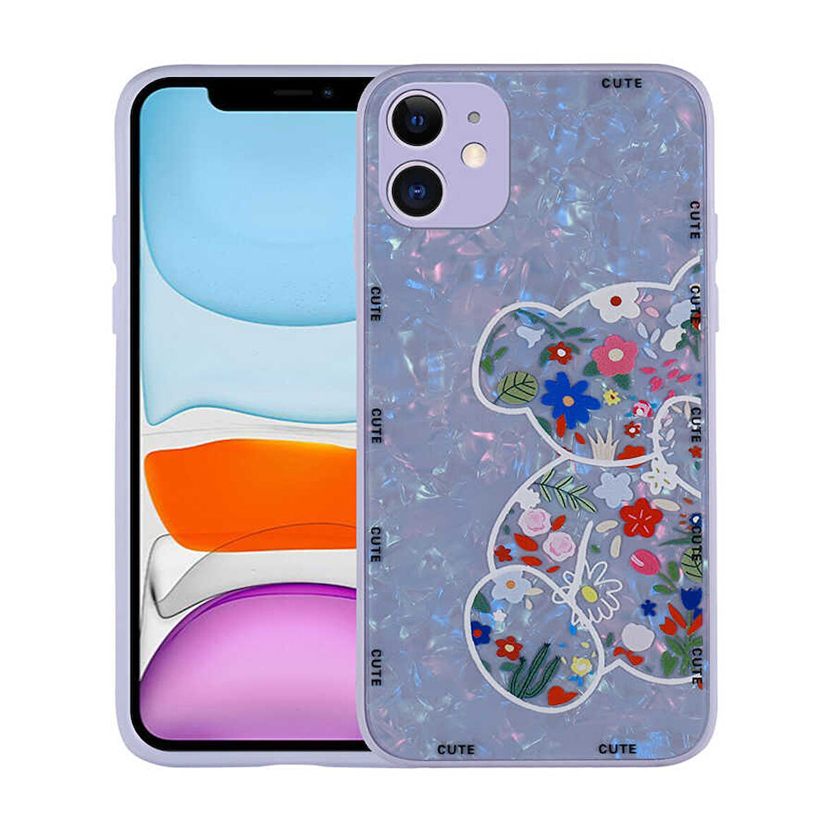 Apple iPhone 12 Kılıf Mumila Desenli Silikon Kapak