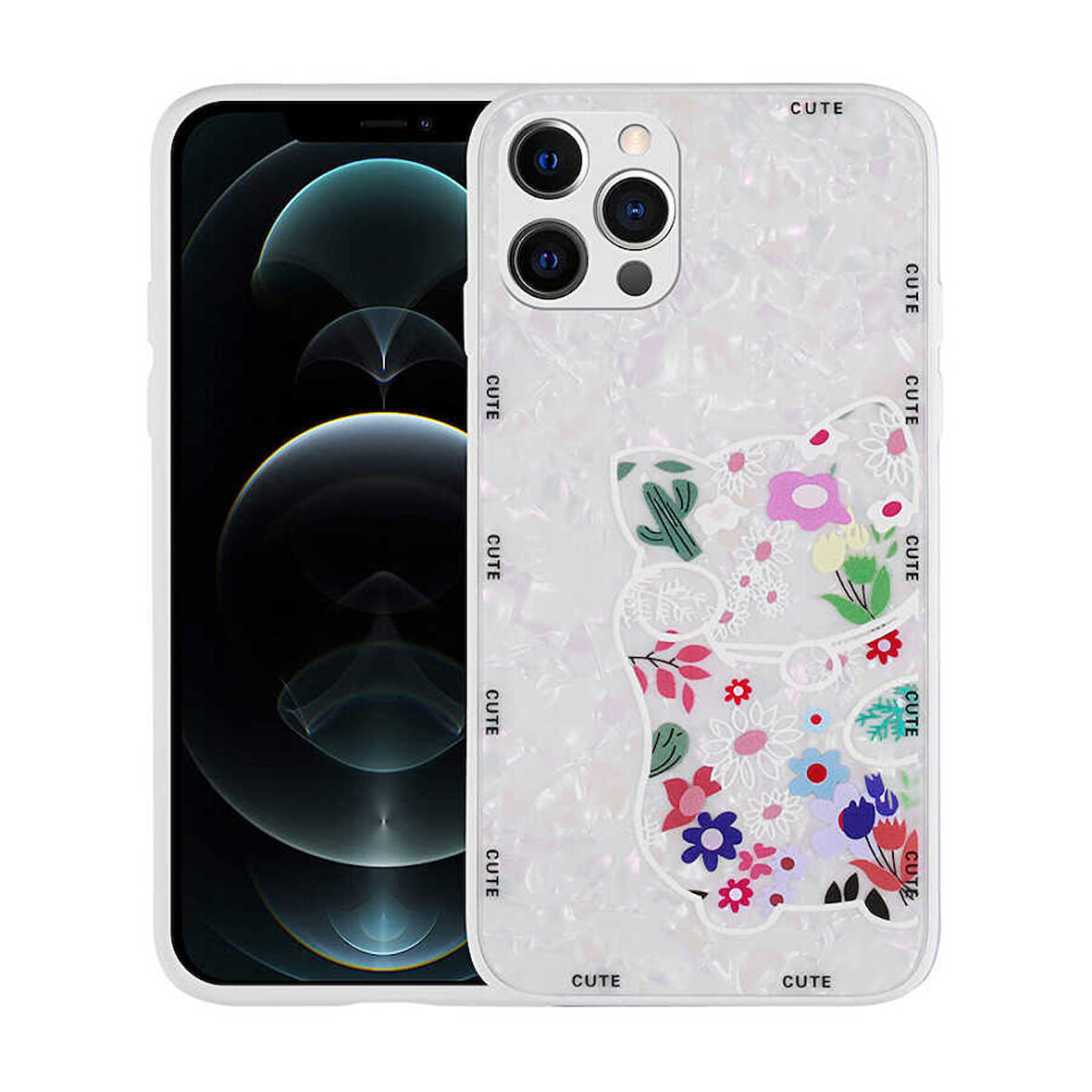 Apple iPhone 12 Pro Max Kılıf Mumila Desenli Silikon Kapak