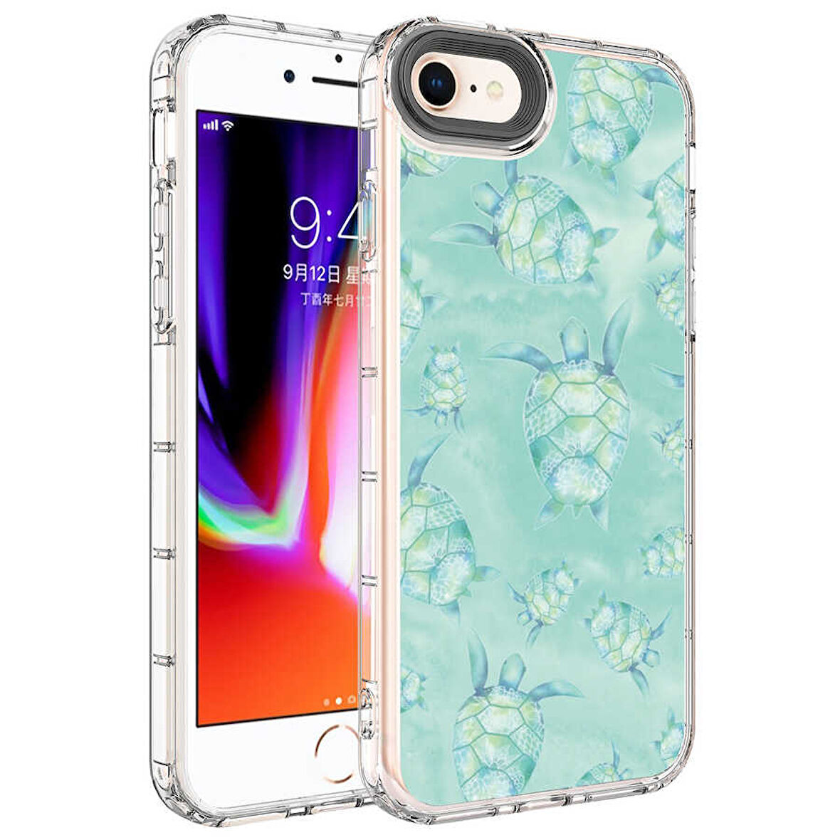 Apple iPhone 7 Kılıf Kamera Korumalı Renkli Desenli Korn Kapak