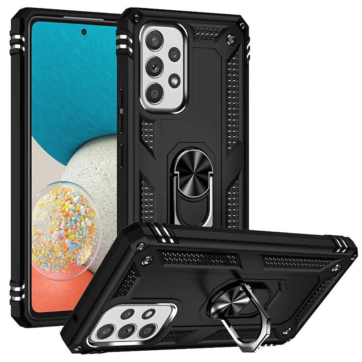 Samsung Galaxy A53 5G Kılıf Yüzüklü Zırh Tank Vega