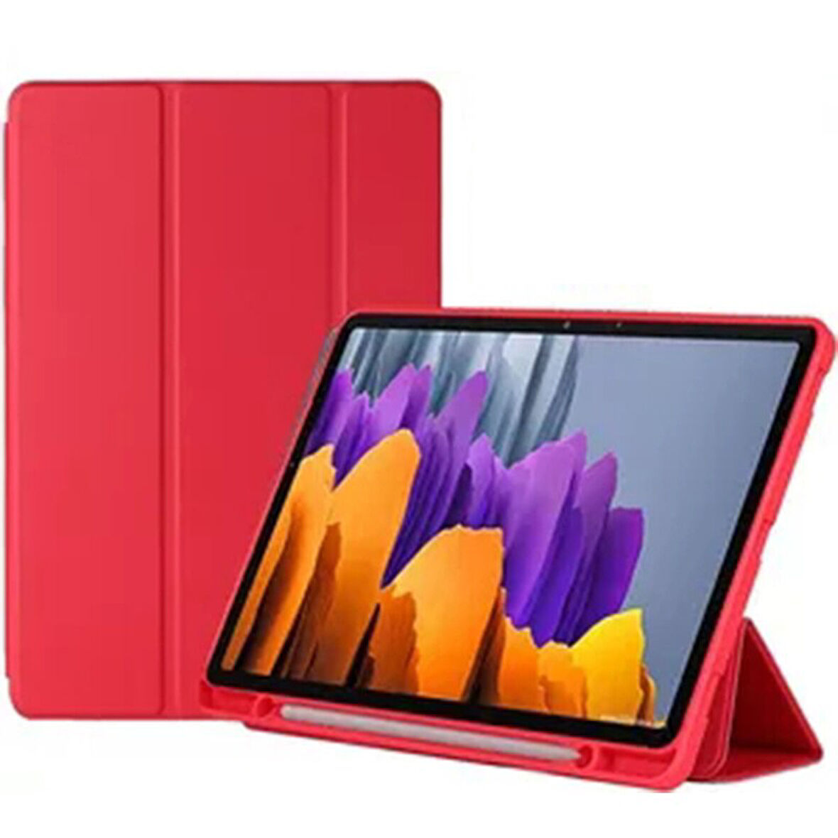 Samsung Galaxy Tab S7 FE / S7 Plus S8 Plus 12.4" Kılıf Kalem Bölmeli Smart Case X800 T730 T970