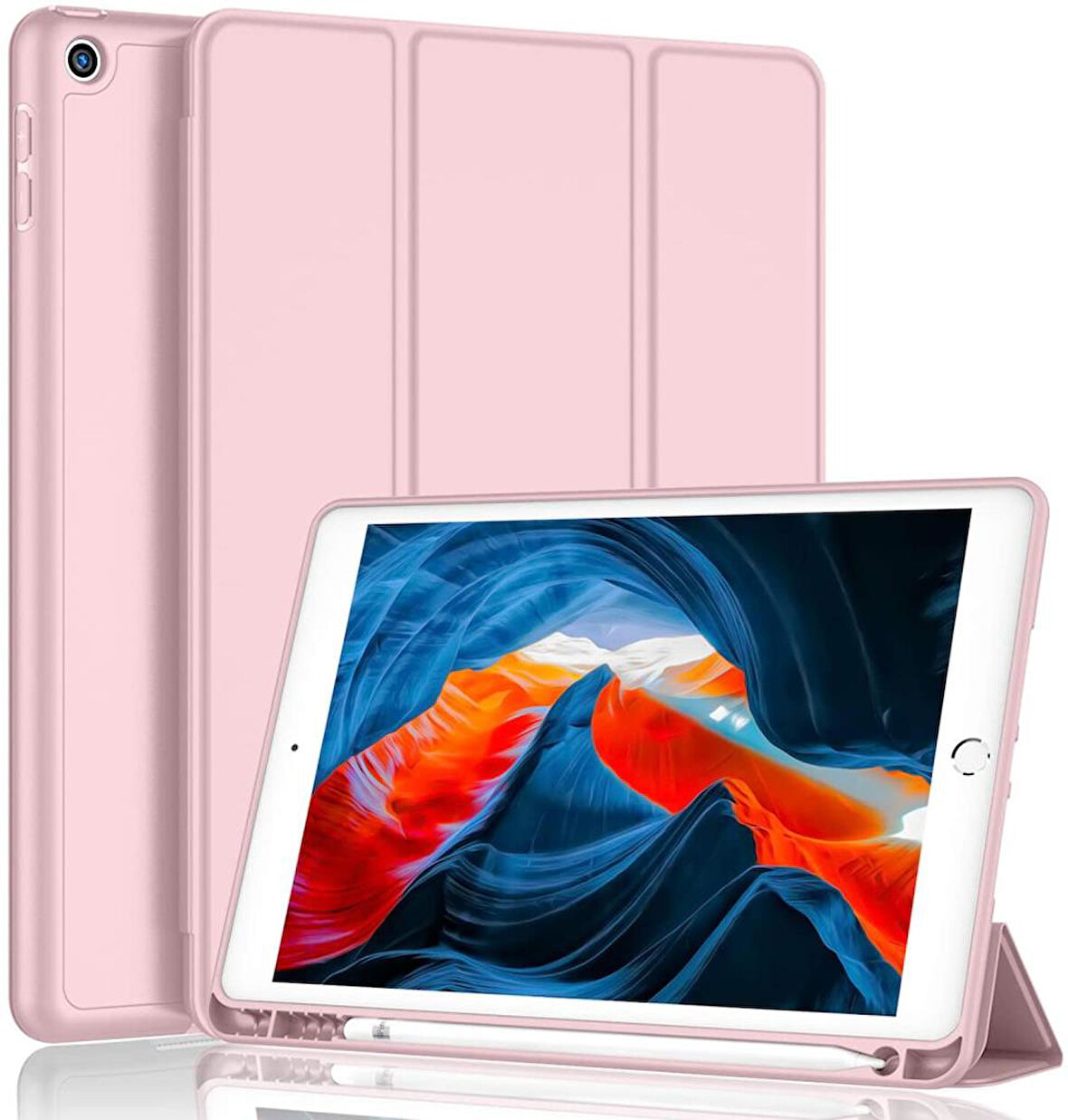 Samsung Galaxy Tab S6 Lite 2024 P620 P610 Kılıf Kalem Bölmeli Smart Case 13-15-17