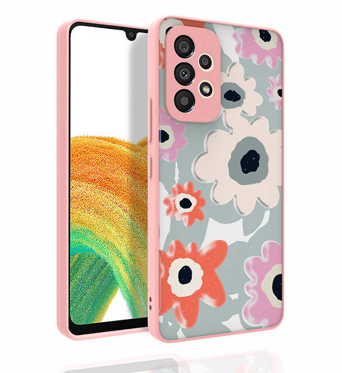 Samsung Galaxy A53 5G Kılıf Desenli Parlak Nora Kapak
