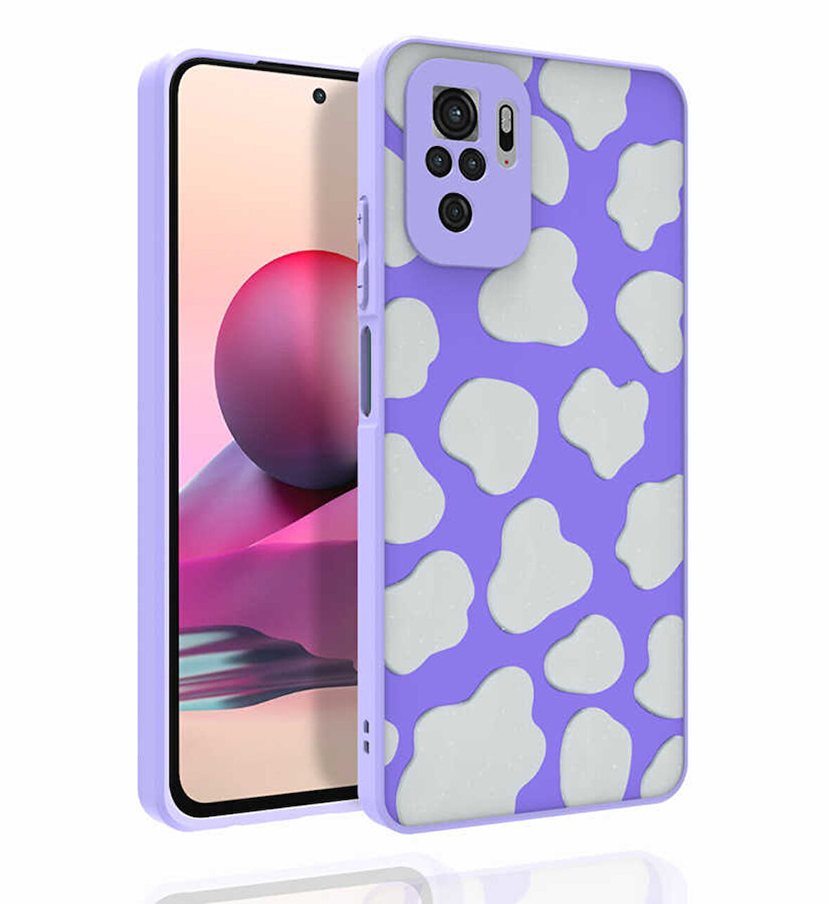 Xiaomi Redmi Note 10 Kılıf Desenli Parlak Nora Kapak